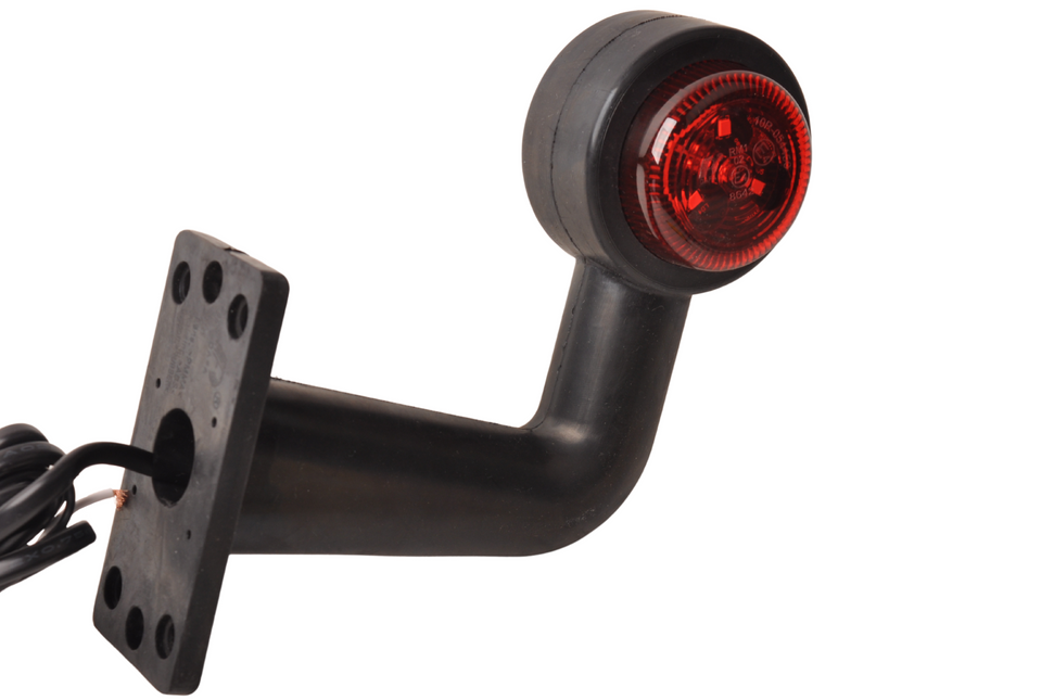 Cantonal LED Begrenzungsleuchte  rechte Winkel rot/weiß - rechts