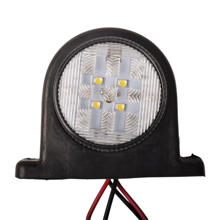 Cantonal LED Begrenzungsleuchte rot/weiß 68x62 mm