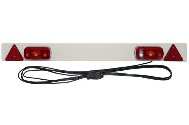 Cantonal Lichtleiste für Anhänger - 150 cm breit - 13-poliger Stecker an 9 Meter Kabelsätze