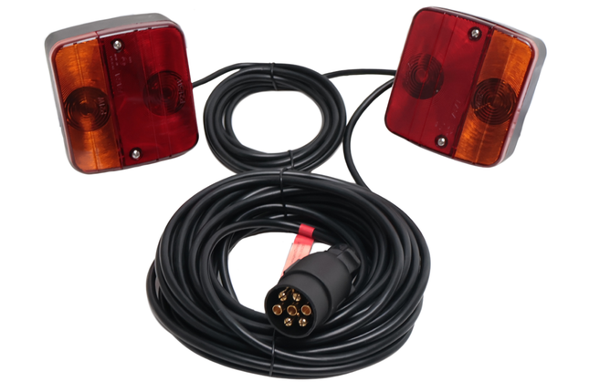 Cantonal Magnetische Beleuchtungsset - 12 Meter Hauptkabel - 7-polig - Plug & Play - ideal für Bootstrailer
