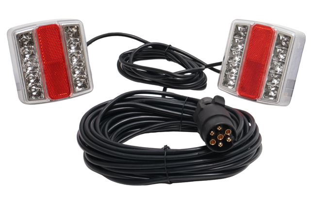 Cantonal Magnetische LED Beleuchtungsset - 12 Meter Hauptkabel - 7-polig - ideal für Bootstrailer