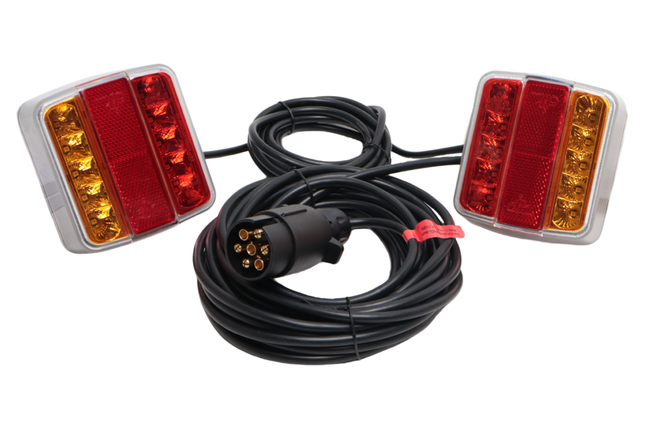 Cantonal Magnetische LED Beleuchtungsset - 7,5 Meter Hauptkabel - 7-polig - Plug-&-Play - ideal für Bootstrailer