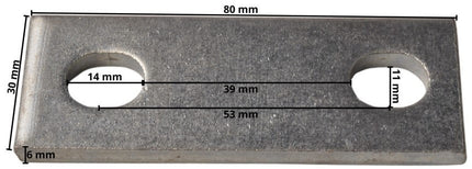 Cantonal Montageplatte 80x30x6 mm