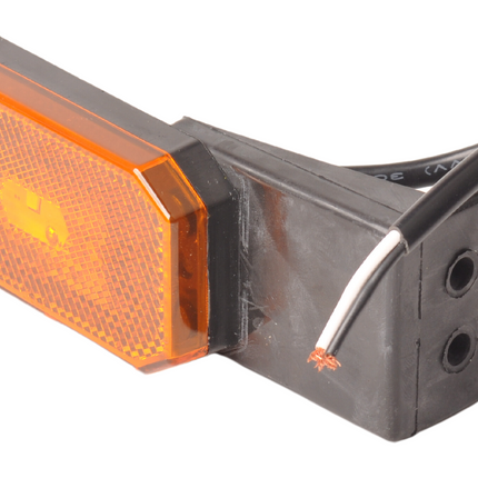 Cantonal Orange/gelbe Begrenzungsleuchte auf Montagesockel - 10 cm 2-adrige lose Litze - Glühlampe