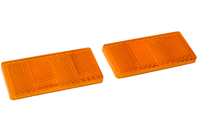 Cantonal Orange/gelber Reflektor 70x30 mm selbstklebend - Set aus 2 Stück