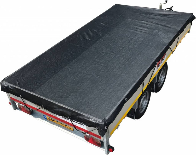 Cantonal Premium Anhängernetz - 370x250 cm - inklusive Gummiband rundum - UV-beständig - feinmaschig