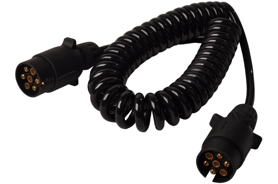 Cantonal Premium-Spiralkabel 7-adrig und 2x 7-poligen Steckern - 90 bis 250 cm