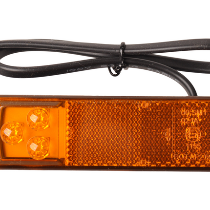 Cantonal Rechteckige orange/gelbe Begrenzungsleuchte - 2-Draht-Anschluss mit losem Kabel - LED