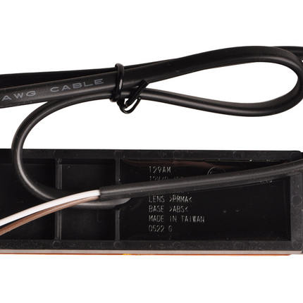 Cantonal Rechteckige orange/gelbe Begrenzungsleuchte - 2-Draht-Anschluss mit losem Kabel - LED