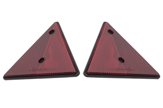 Cantonal Roter dreieckiger Reflektor - 153x130 mm - Mittenabstand 70 mm - 2 Stück