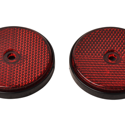 Cantonal Roter Reflektor 60 mm Schraublöcher rund - 2 Stück