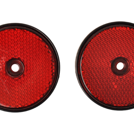 Cantonal Roter Reflektor 60 mm Schraublöcher rund - 2 Stück
