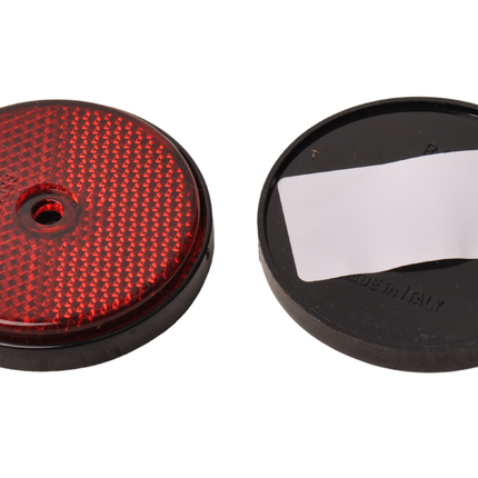 Cantonal Roter Reflektor 60 mm Schraublöcher rund - 2 Stück