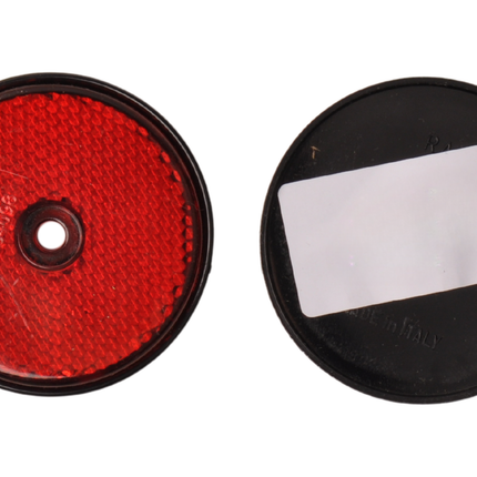 Cantonal Roter Reflektor 60 mm Schraublöcher rund - 2 Stück