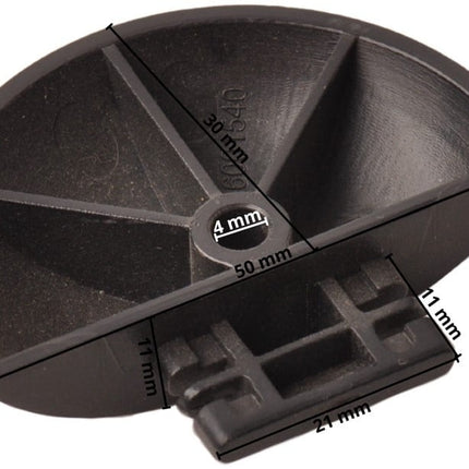 Cantonal Rundstecker für Schienen - 50x11 mm