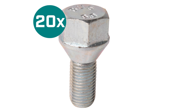 Cantonal Set von 20 Stück - Radschraube - kegelrund - M12x1,5