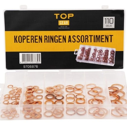 Cantonal Sortiment Unterlegscheiben Kupfer 110-teilig