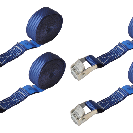Cantonal Spanngurt blau 300x2,5 cm (250 kg) - Set von 4 Stück