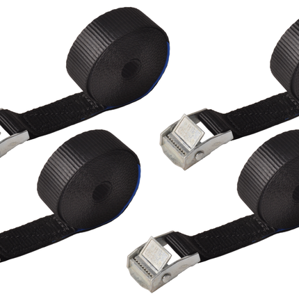 Cantonal Spanngurt schwarz 300x2,5 cm (250 kg) - Set von 4 Stück