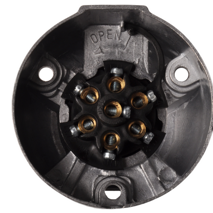 Cantonal Steckdose 7-polig Metall