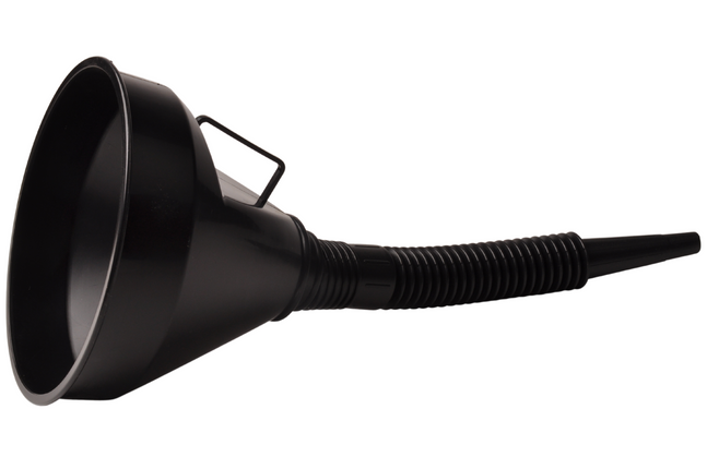 Cantonal Trichter mit flexiblem Schlauch und integriertem Filter.