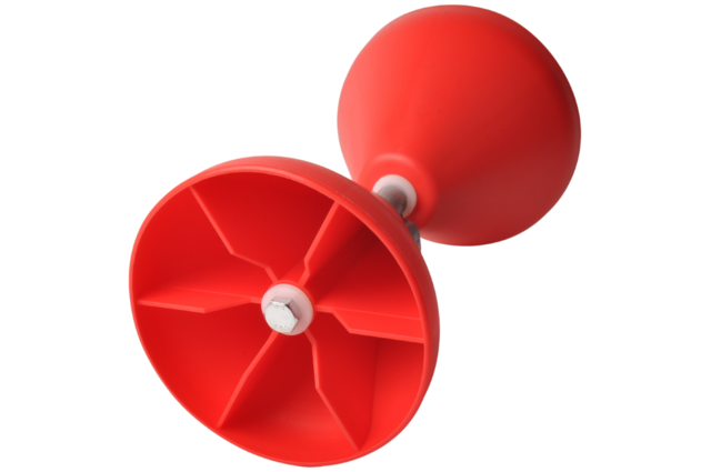 Cantonal Trompetenrollensatz für Beiboote - rot - Kunststoff 320 mm