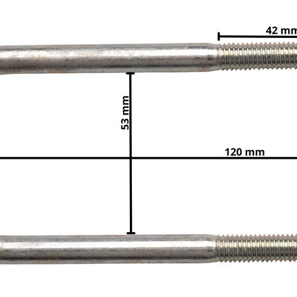 Cantonal U-Bolzen / Zugöse M10 120x53 mm