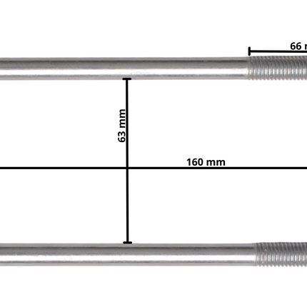 Cantonal U-Bolzen / Zugöse M10 160x63 mm