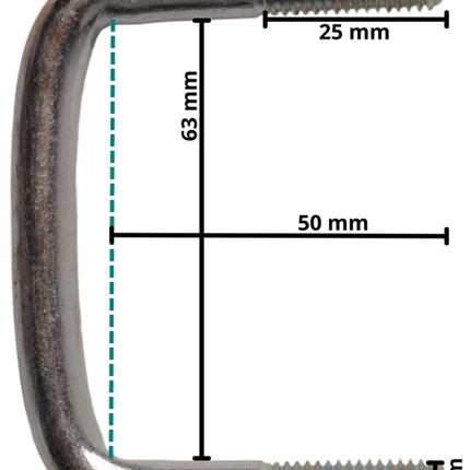 Cantonal U-Bolzen/Zugöse M10 50x63 mm