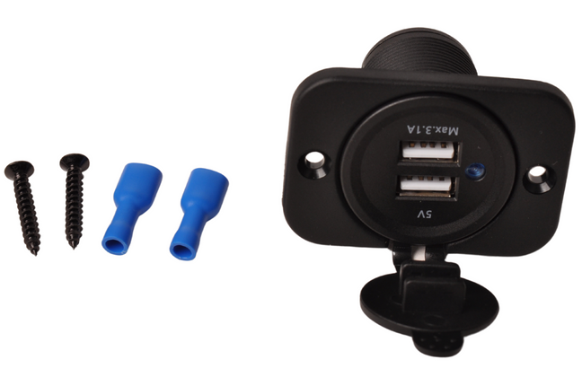 Cantonal USB-Steckdose 12V/24V (zweifach)