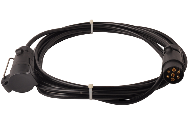 Cantonal Verlängerungskabel 7-adrig mit 1x 7-poligem Stecker & 1x 7-poligem Gegenstecker - 500 cm