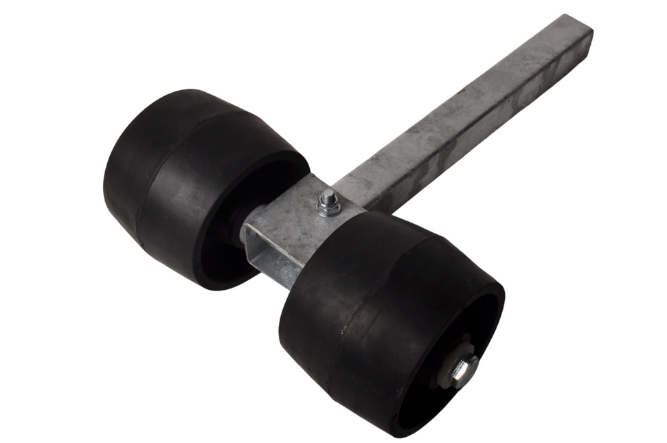 Cantonal Verstellbarer Bilgenrollensatz schwarz - Vollgummi - 30x30x300 mm - Stahl verzinkt