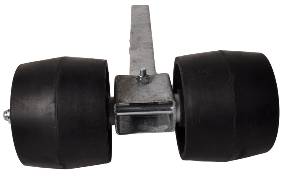 Cantonal Verstellbarer Bilgenrollensatz schwarz - Vollgummi - 30x30x300 mm - Stahl verzinkt