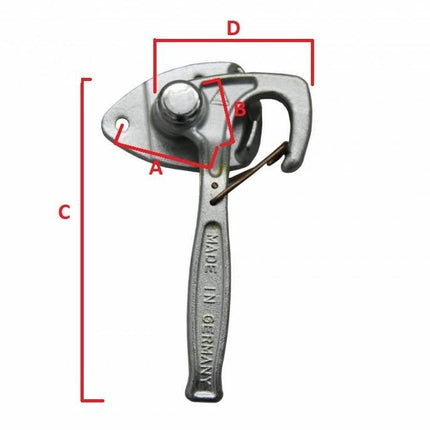 Cantonal Winkelhebelverschluss RECHTS klein Typ 1 mit Feder (kleine Montageplatte)