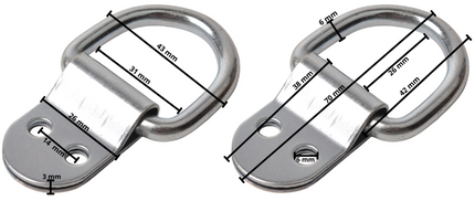 Cantonal Zurrpunkt / Zurröse Deutsch 2-teilig 70x26 mm