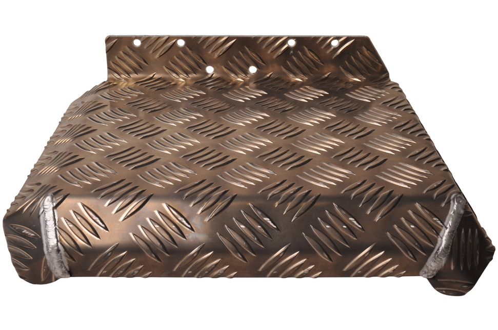 De Haan Halbes Kotflügel rechts 310x290 mm - geeignet für Hapert Anhänger - Aluminium Riffelblech Material