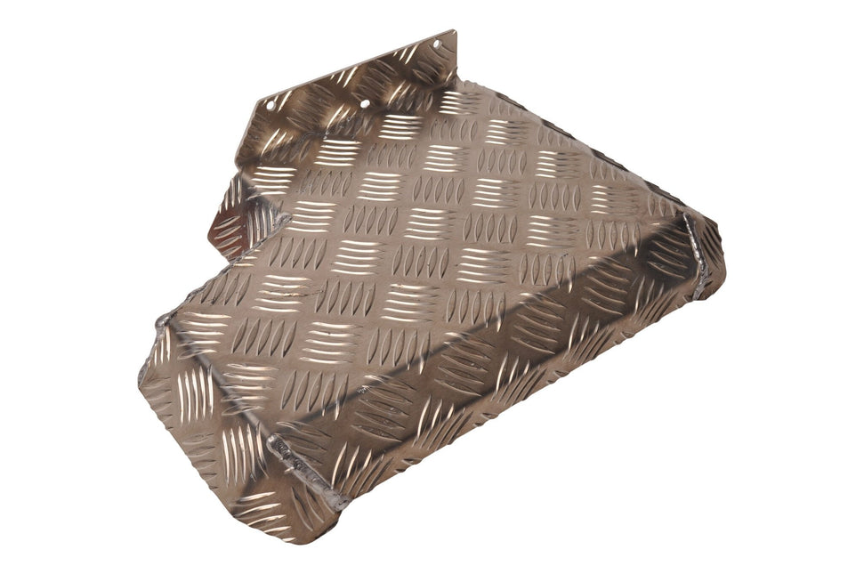 De Haan Halbes Schutzblech links 340x290 mm - geeignet für Hapert Kipper - Aluminium Riffelblech Material