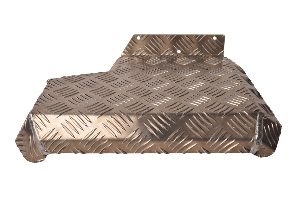 De Haan Halbes Schutzblech links 340x290 mm - geeignet für Hapert Kipper - Aluminium Riffelblech Material