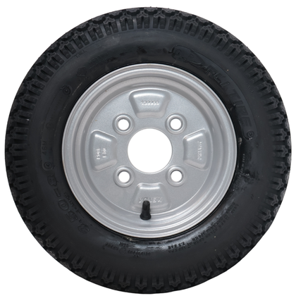 Deli Tire Komplettrad Anhänger - 3.50-8 - Lochkreis: 4x100 - Tragfähigkeit: 170 kg - Nabendurchmesser: 60 mm - 4PR