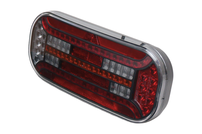 Fristom Anhänger Rückleuchte - Fristom FT-610 LED - rechts - 302x130x51 mm - mit dynamischem Blinker - 100 cm lose Drahtanschluss