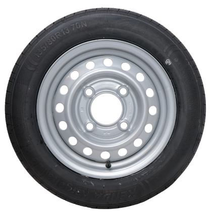 Kargotrail Komplettrad Anhänger - 135/80R13 - Lochkreis: 4x130 - Tragfähigkeit: 335 kg - Nabendurchmesser: 85 mm