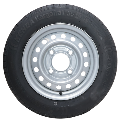 Kargotrail Komplettrad Anhänger - 145/80R13 - Lochkreis: 4x130 - Tragfähigkeit: 425 kg - Nabendurchmesser: 85 mm