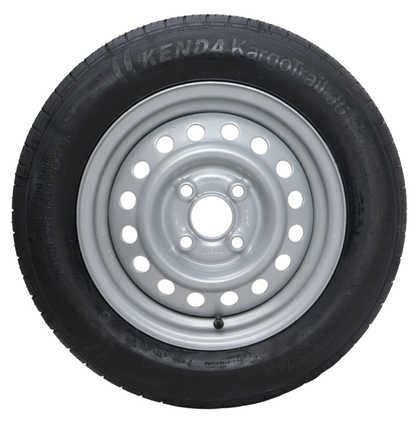 Kargotrail Komplettrad Anhänger - 155/70R13 - Lochkreis: 4x100 - Tragfähigkeit: 375 kg - Nabendurchmesser: 57 mm