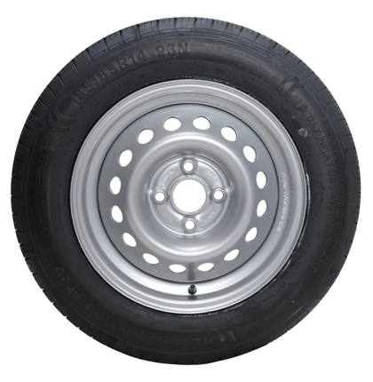 Kargotrail Komplettrad Anhänger - 185/65R14 - Lochkreis: 4x100 - Tragfähigkeit: 650 kg - Nabendurchmesser: 57 mm