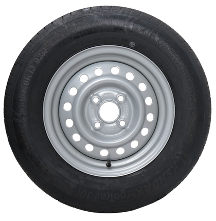 Kargotrail Komplettrad Anhänger - 185/70R13 - Lochkreis: 4x100 - Tragfähigkeit: 600 kg - Nabendurchmesser: 57 mm