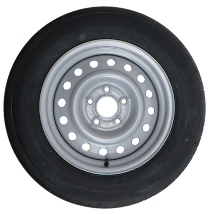 Kargotrail Komplettrad Anhänger - 195/65R15 - Lochkreis: 5x112 - Tragfähigkeit: 690 kg - Nabendurchmesser: 67 mm
