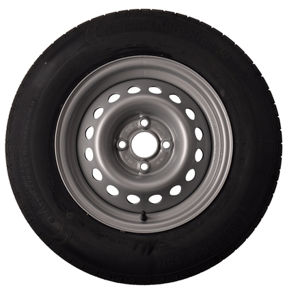 Kargotrail Komplettrad Anhänger - 195/70R14 - Lochkreis: 4x100 - Tragfähigkeit: 710 kg - Nabendurchmesser: 57mm