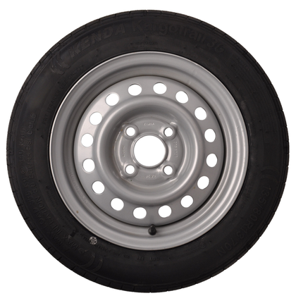 Kenda Komplettrad Anhänger - 135/80R13 - Lochkreis: 4x100 - Tragfähigkeit: 335 kg - Nabendurchmesser: 57 mm