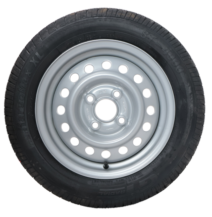 Kenda Komplettrad Anhänger - 145/70R13 - Lochkreis: 4x100 - Tragfähigkeit: 425 kg - Nabendurchmesser: 57 mm