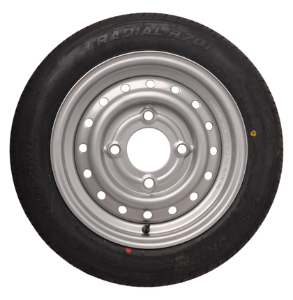 Kenda Komplettrad Anhänger - 145/70R13 - Lochkreis: 4x130 - Tragfähigkeit: 375 kg - Nabendurchmesser: 85 mm